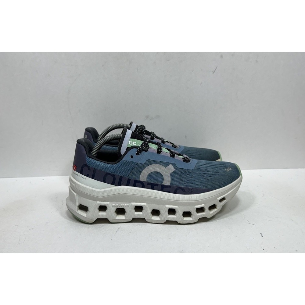 ON Cloudmonster Women's Size 6 Running Shoes Blue Dust Vapor 61.98081 Cloud